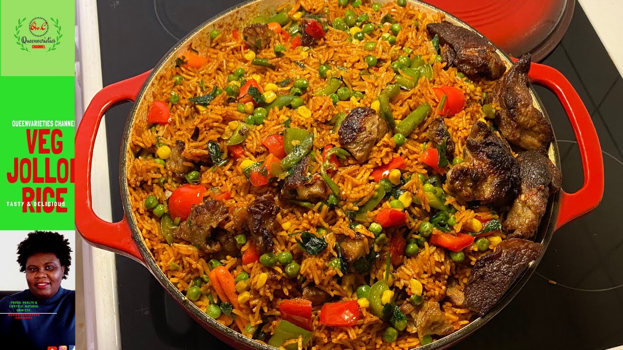 HOW TO COOK THE BEST BEEF AND VEGETABLES JOLLOF RICE |Nigerian jollof rice recipe