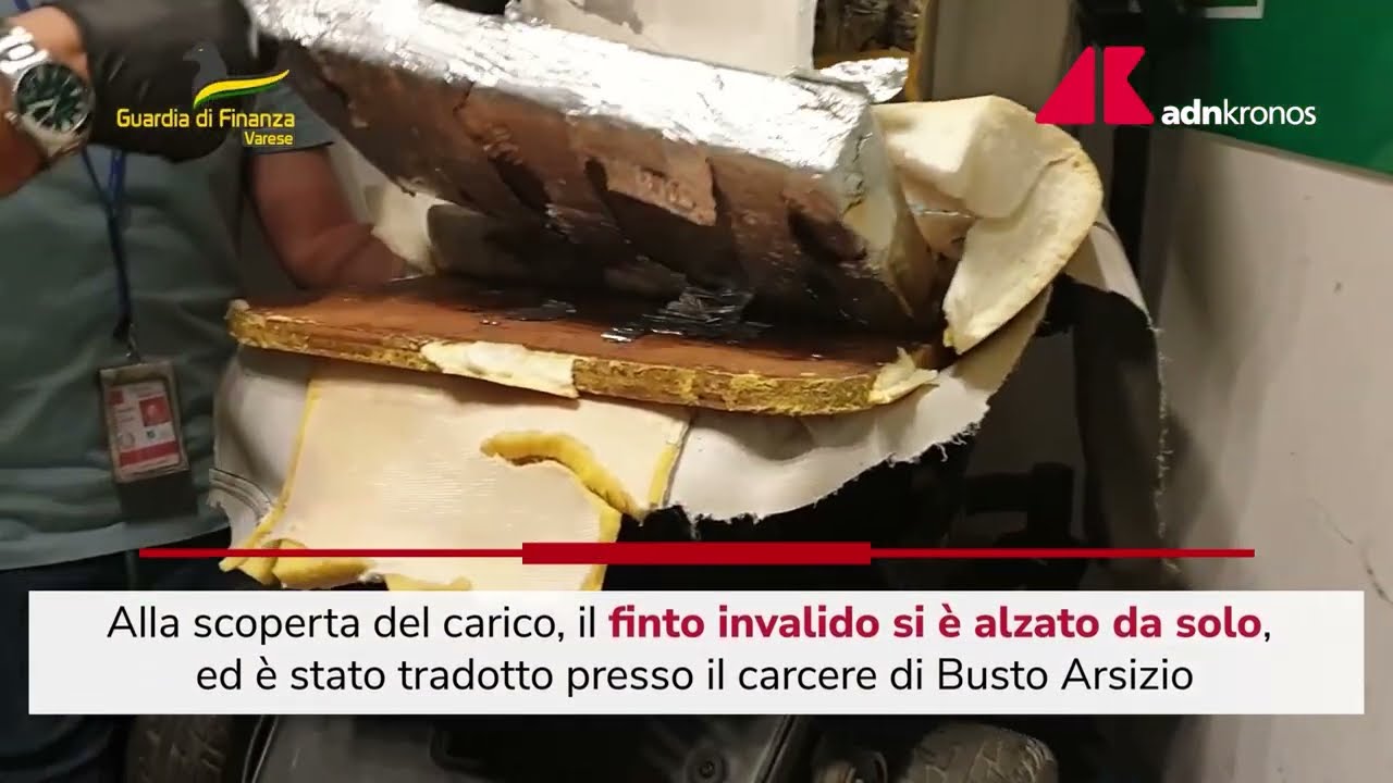 A Malpensa trafficante finto disabile: 13 kg di cocaina in carrozzina