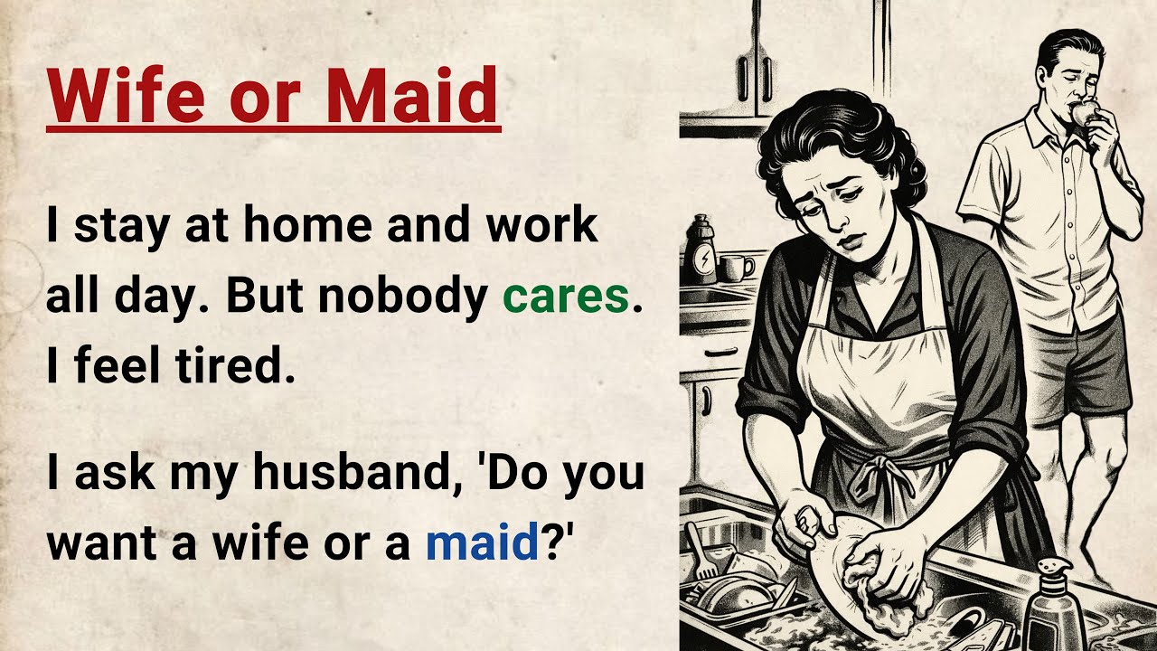 Learn English through Stories Level 3 ⭐ Wife or Maid - Emotional English Story for Listening Practic