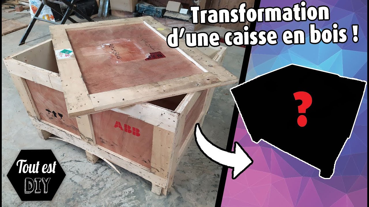 Transformation d'une caisse de transport en coffre de rangement