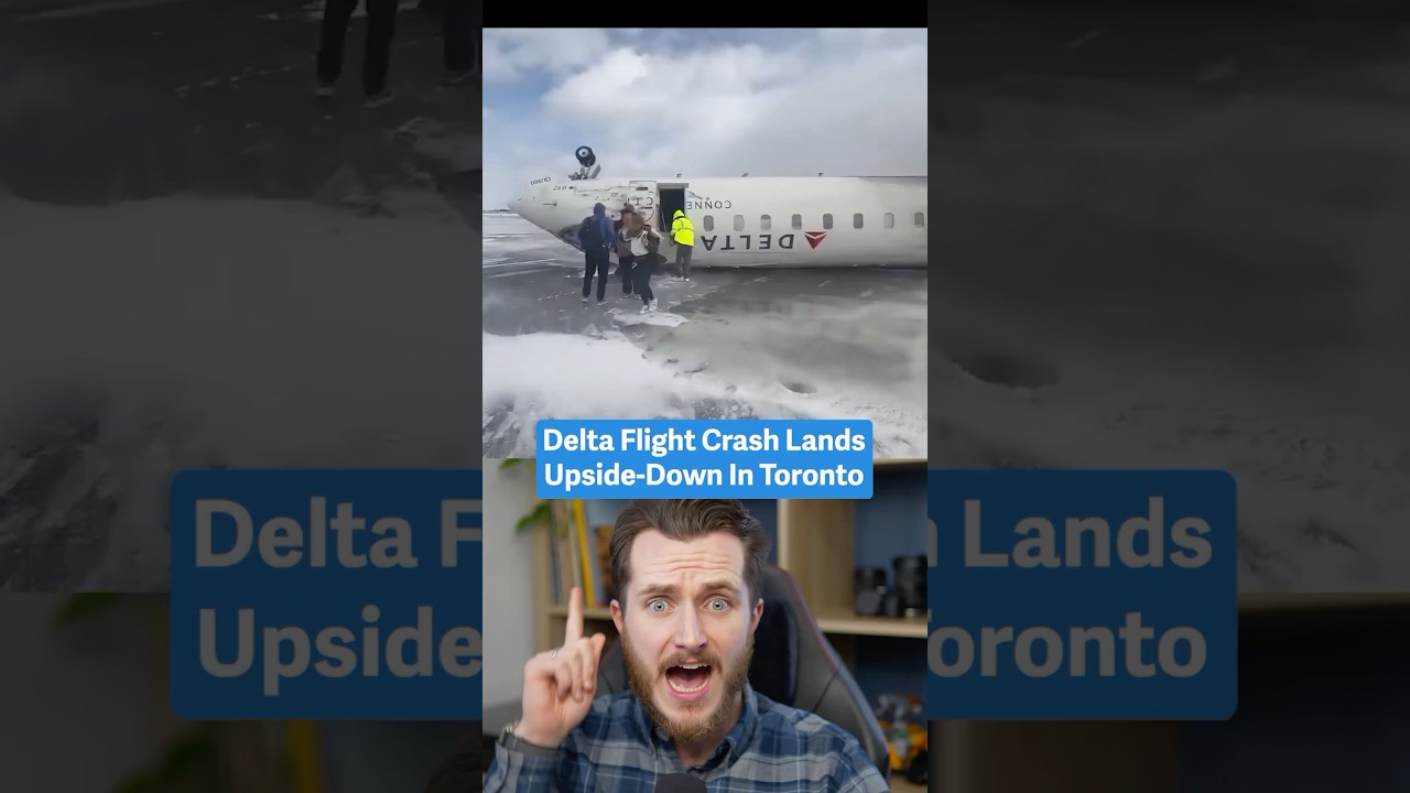 Delta Airplane Crash Lands Upside-Down