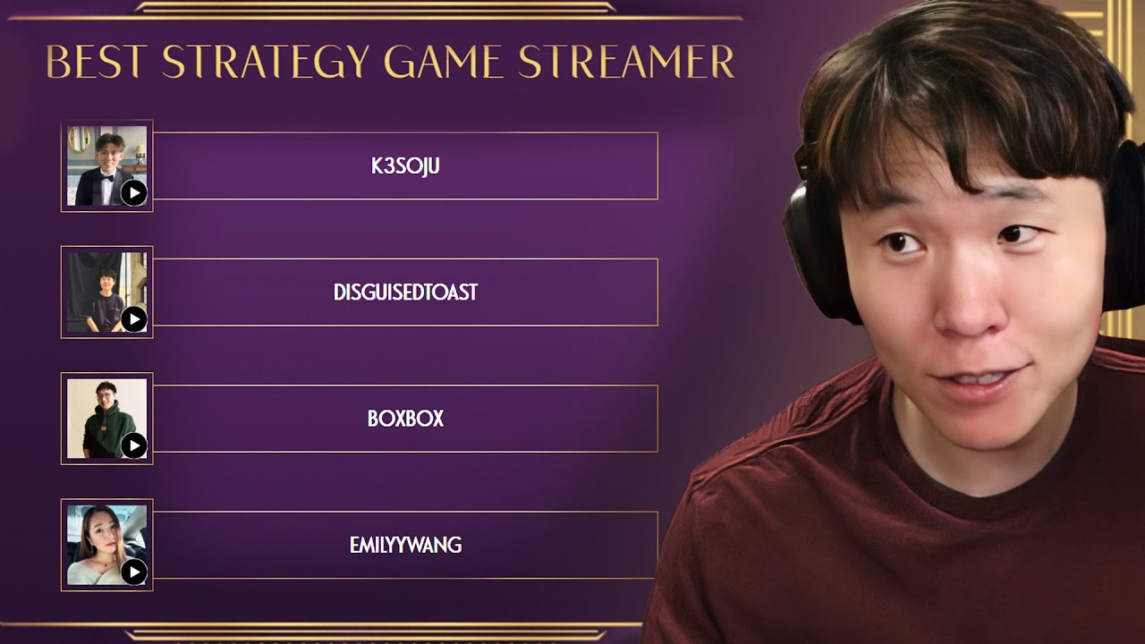 Голосование за тосты в конкурсе Streamer Awards