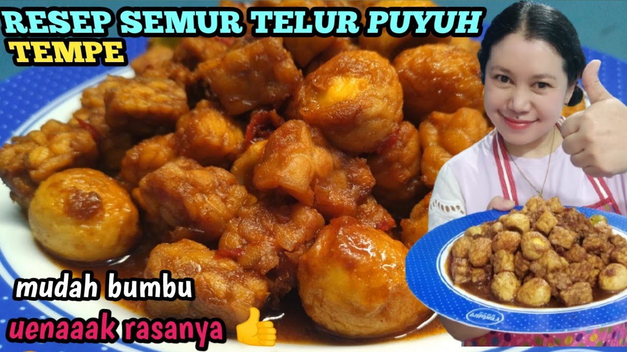 Resep semur telur puyuh tempe mudah dan enak 