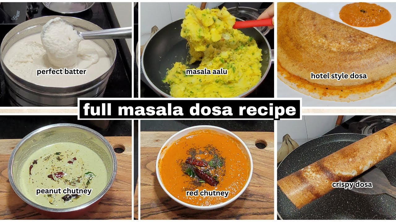 Market Style Crispy Masala Dosa | Perfect Dosa Batter & Chutney