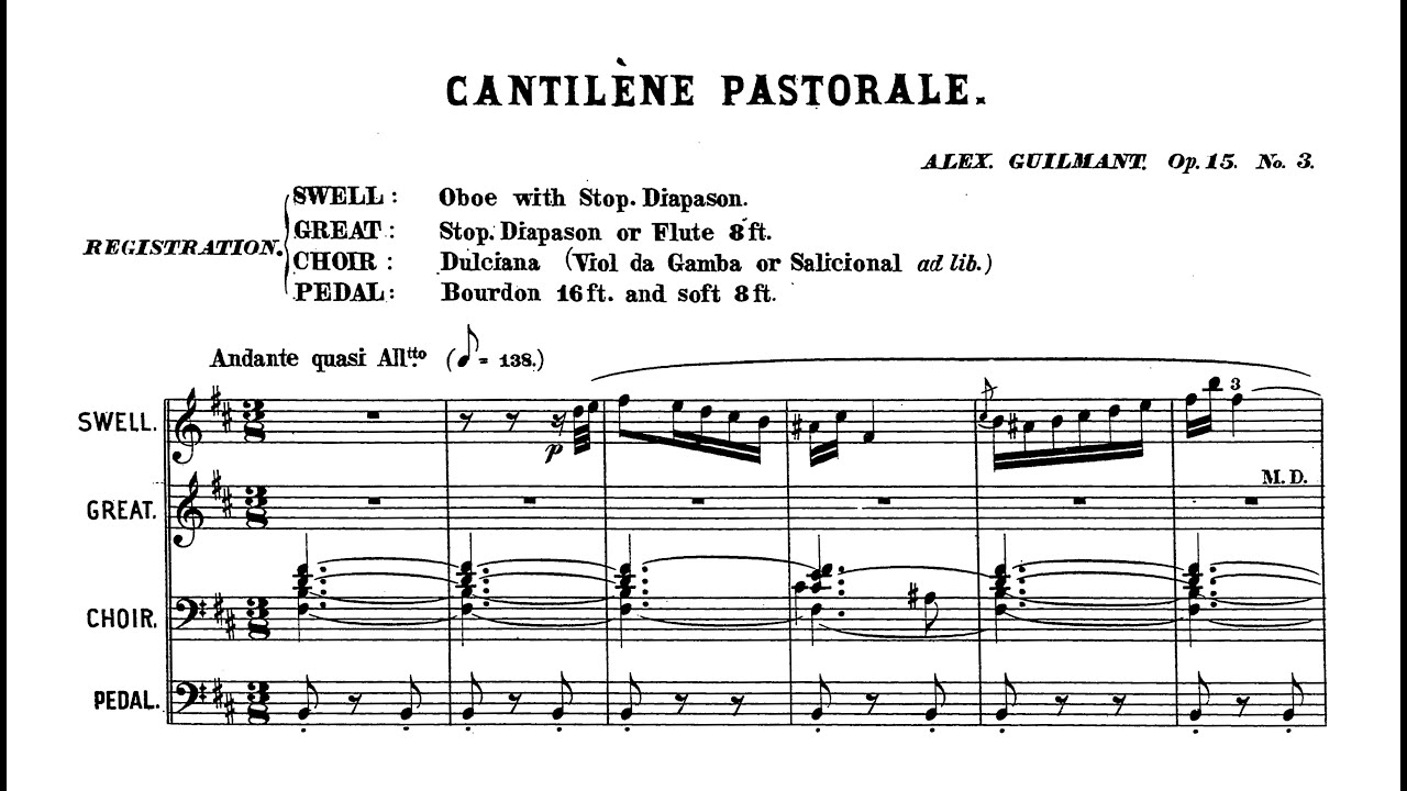 Guilmant: Cantilène Pastorale op. 15 Nr. 3