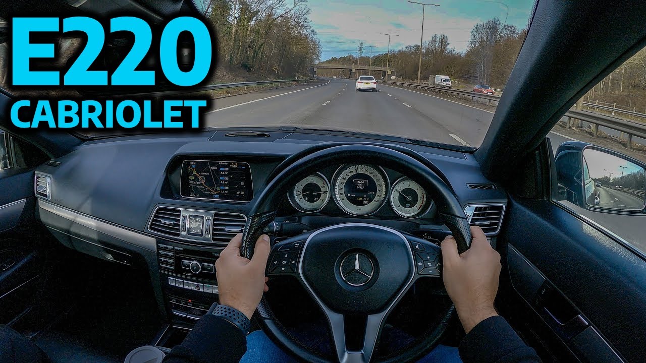 MERCEDES BENZ E220 D CABRIOLET - POV TEST DRIVE & REVIEW (UK)