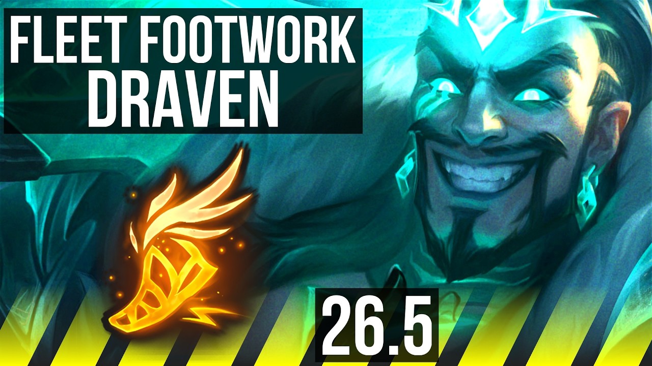 DRAVEN & Thresh vs CAITLYN & Braum (ADC) | Fleet Footwork, Good KDA: 11/1/9 | KR Master | 26.5