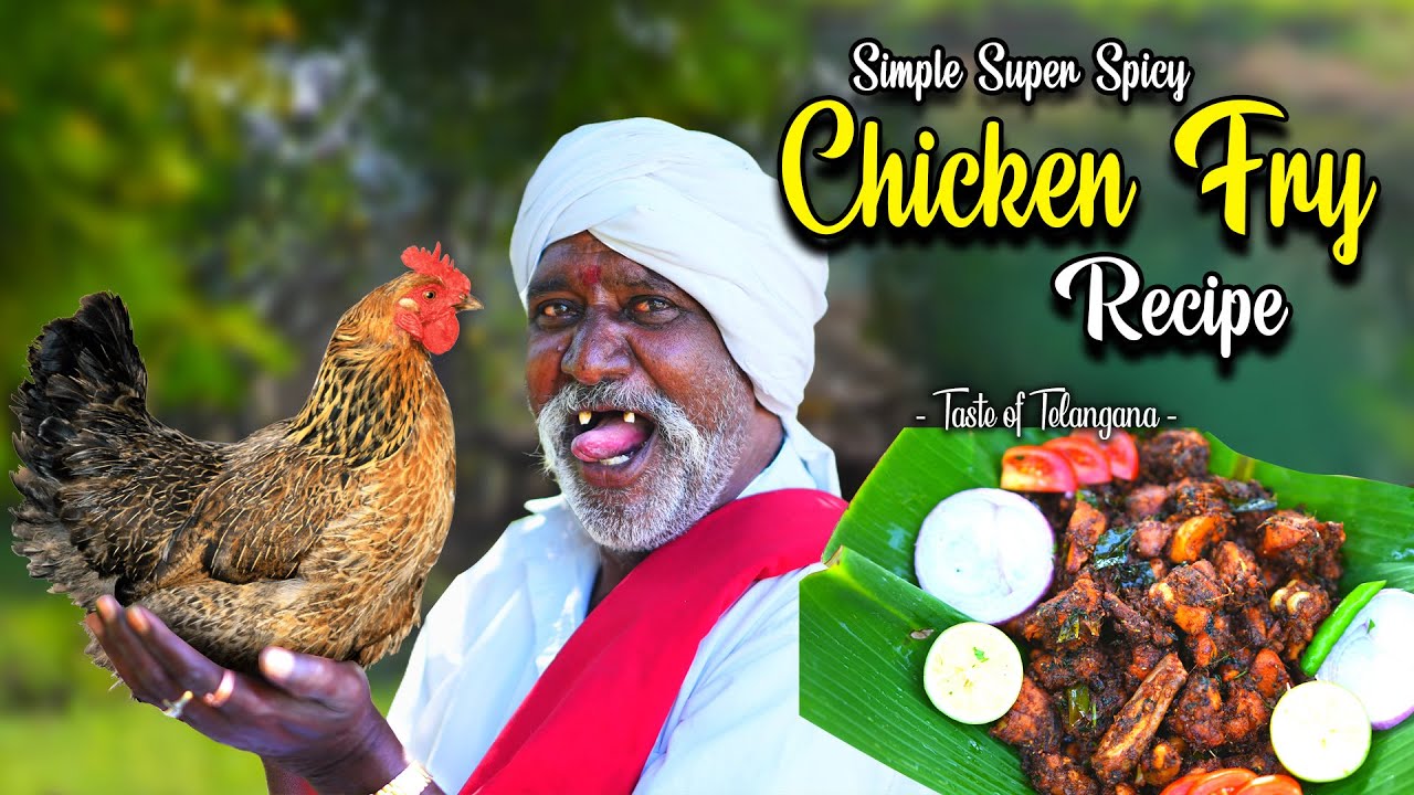 How to make country Chicken Fry Recipe | Chicken Fry | Telangana Kodi Kura Recipe | Desi Grandpa