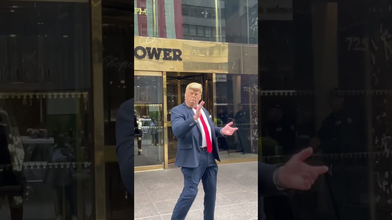 President Donald Trump Busting Some Dance Moves Outside Trump Tower 5th Avenue, New York #shorts