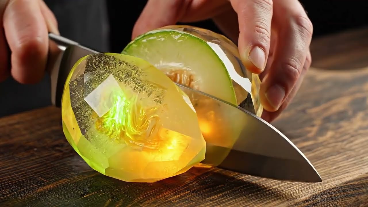 Crystal Fruit Cutting ASMR for Sleep 💎😴