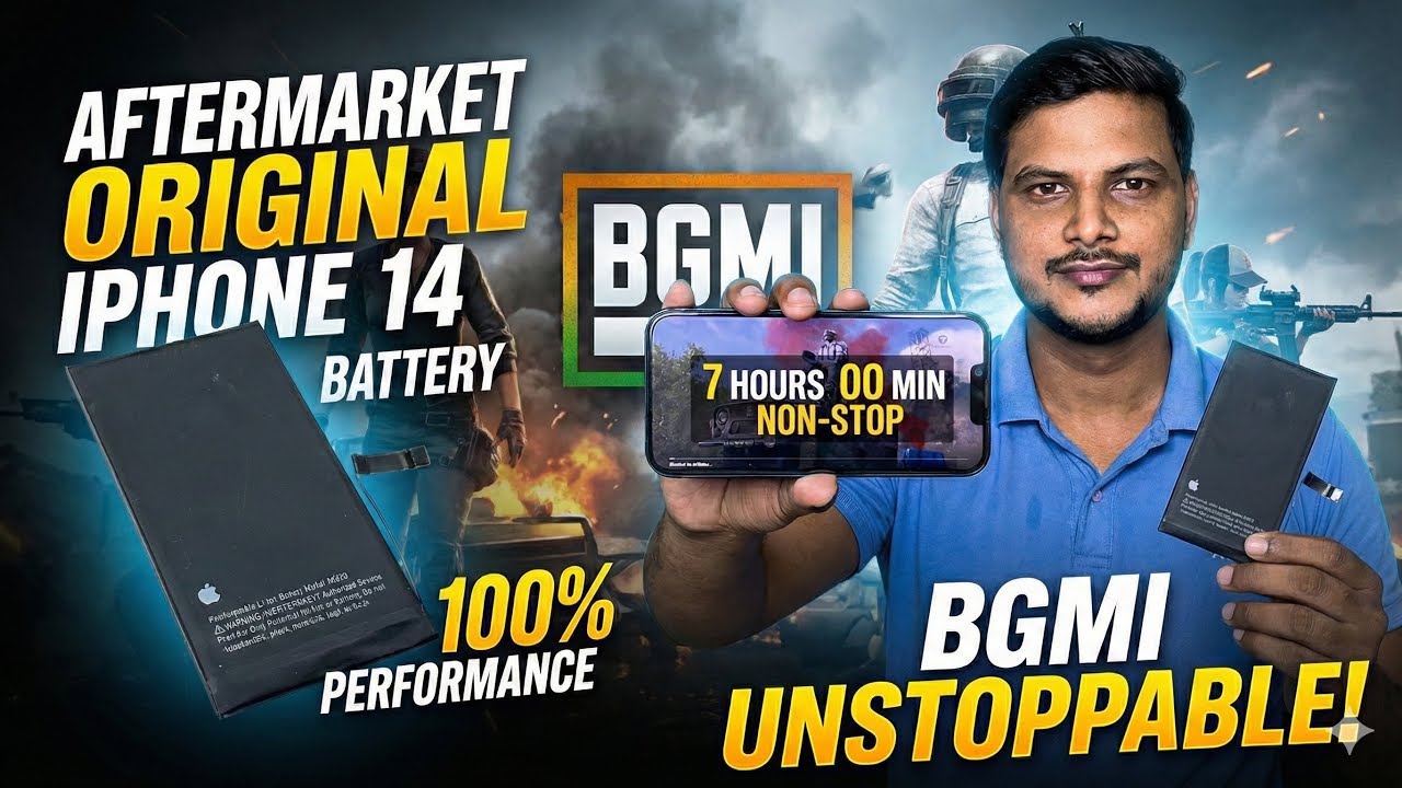 I Found a IPhone 14 Battery BGMI 7 Hours Non Stop Performance.