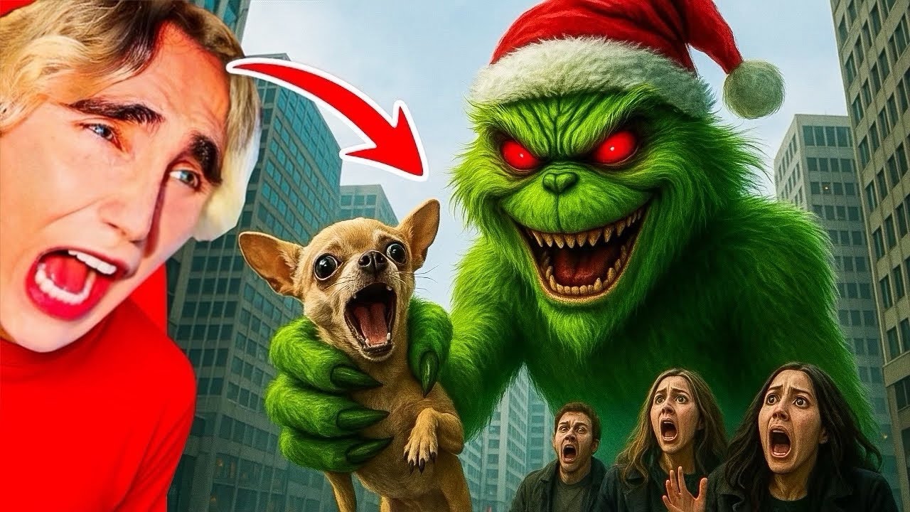 IL GRINCH GIGANTE HA PRESO IL NOSTRO CANE 😱