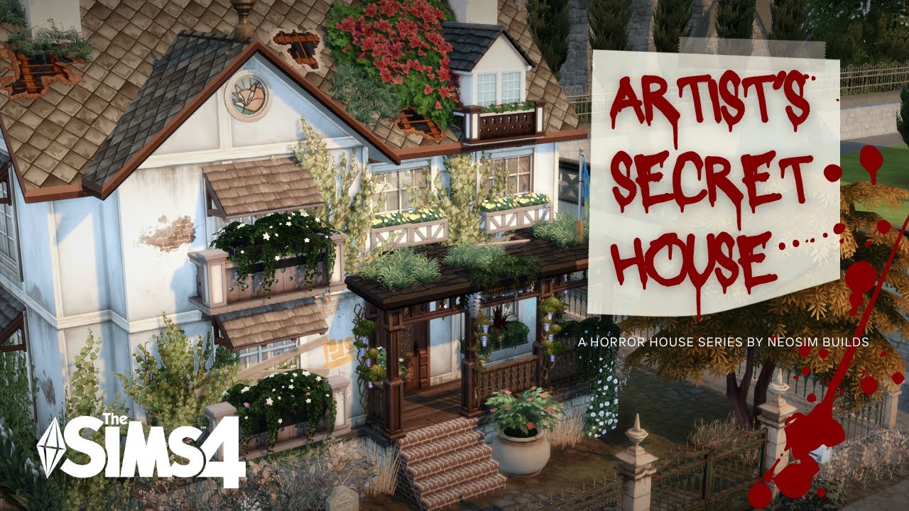Artist's Secret House | Sims 4 | Stop Motion | No CC