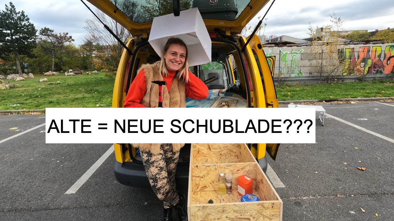 Verbesserte Schublade f&uuml;r meine Kochutensilien in PostCaddy. Alte Kiste raus und neue Bretter dran.