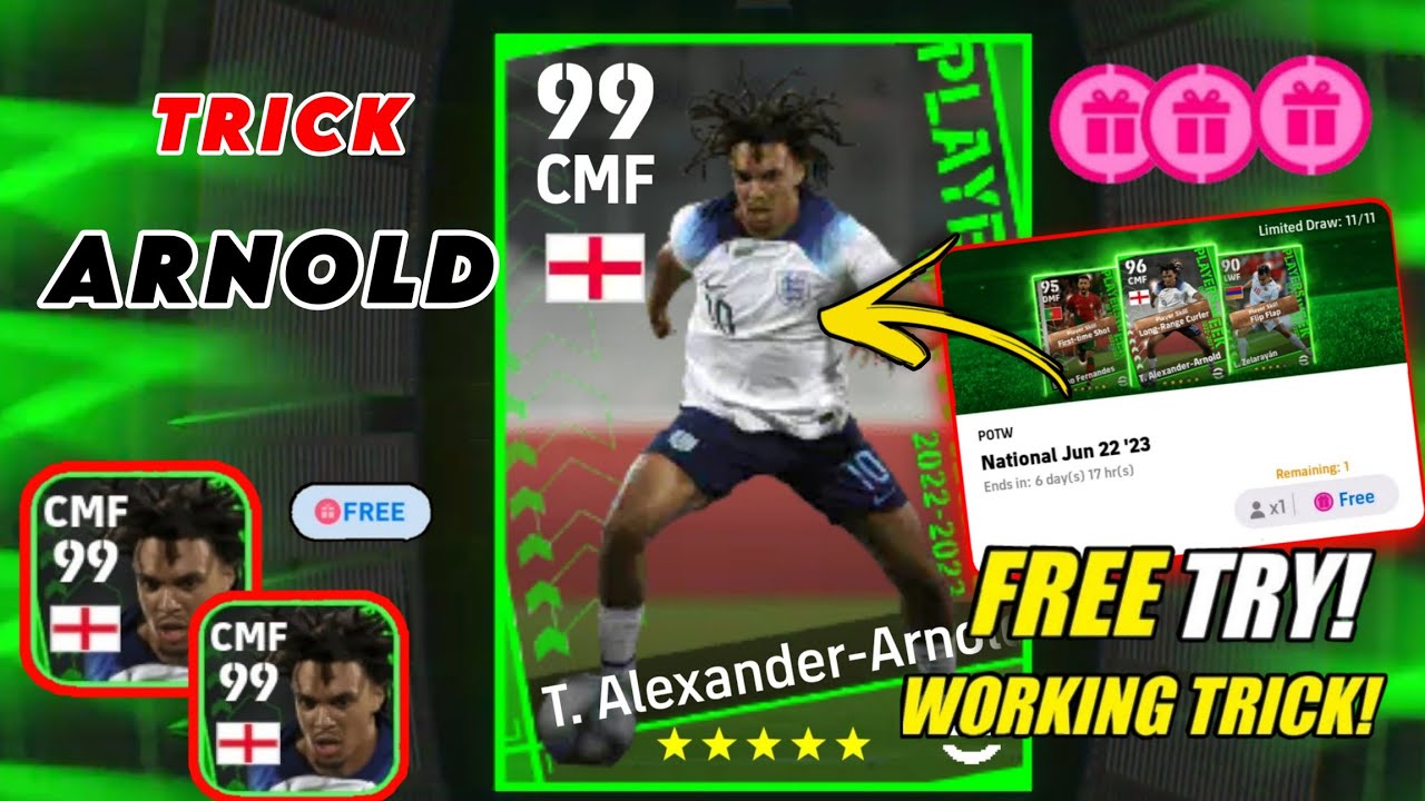 Trick To Get 99 Rated T. Alexander Arnold From Potw National Pack || eFootball 2023 Mobile