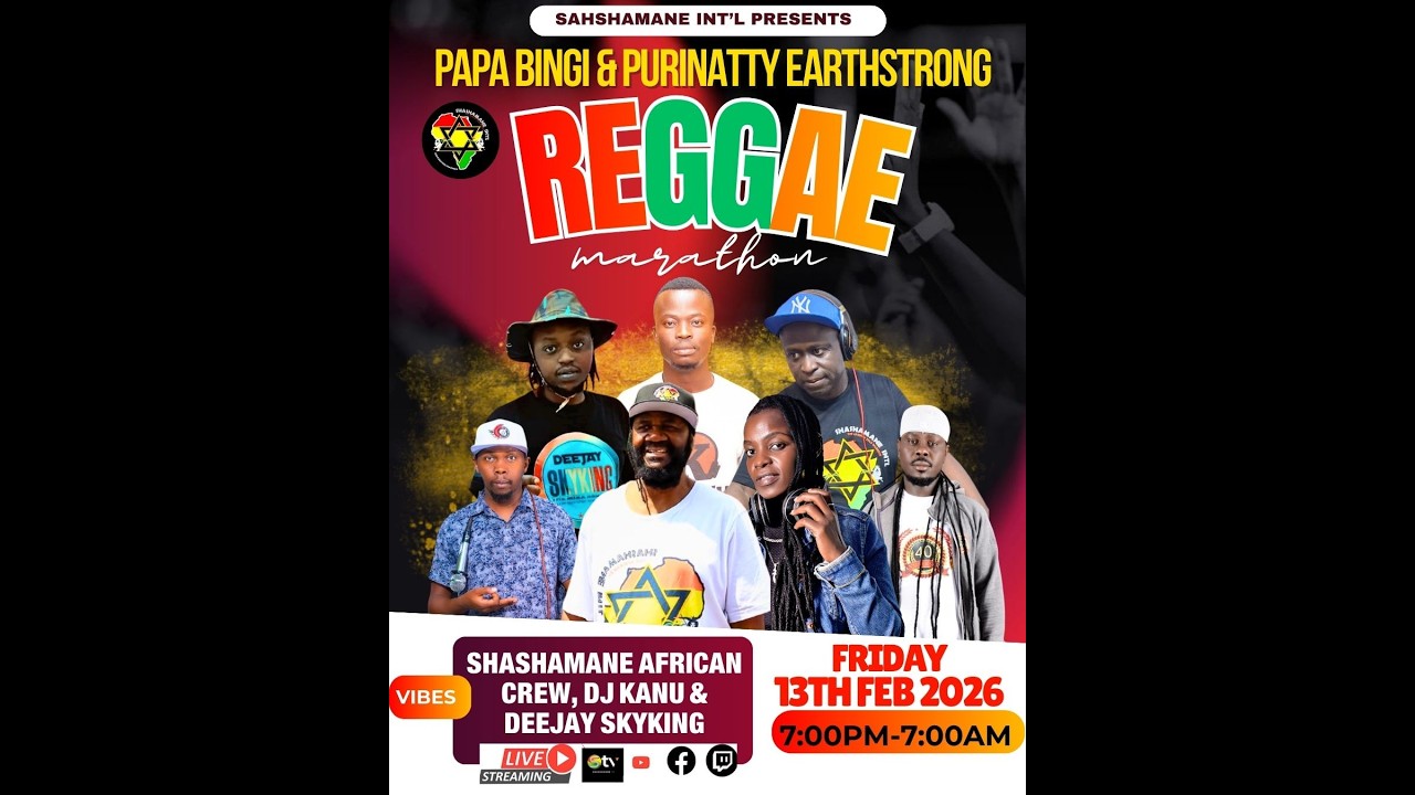 ROOTS REGGAE MARATHON PARTY 2026 LIVE ON SHASHAMANE INT'L STUDIOS
