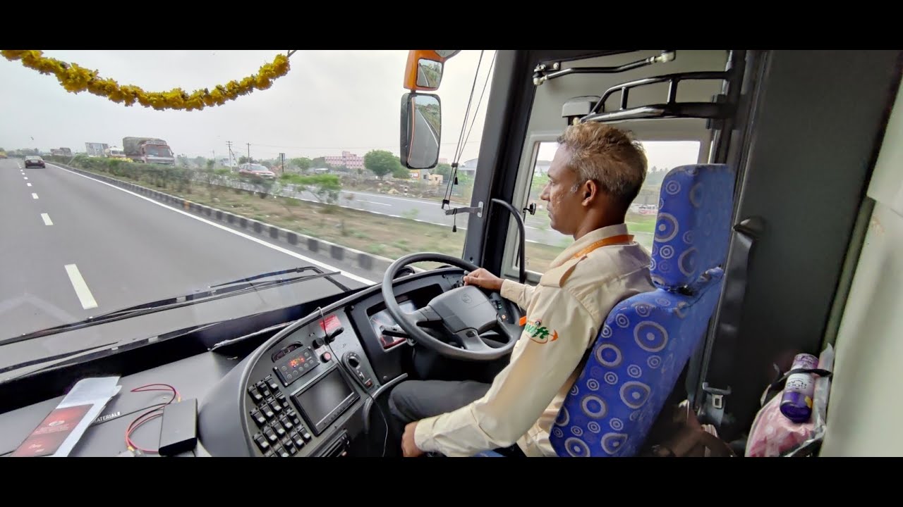 TRIVANDRUM TO BENGALURU : FULL JOURNEY : VOLVO B11R KSRTC SWIFT GAJARAJ AC SLEEPER BUS CABIN RIDE