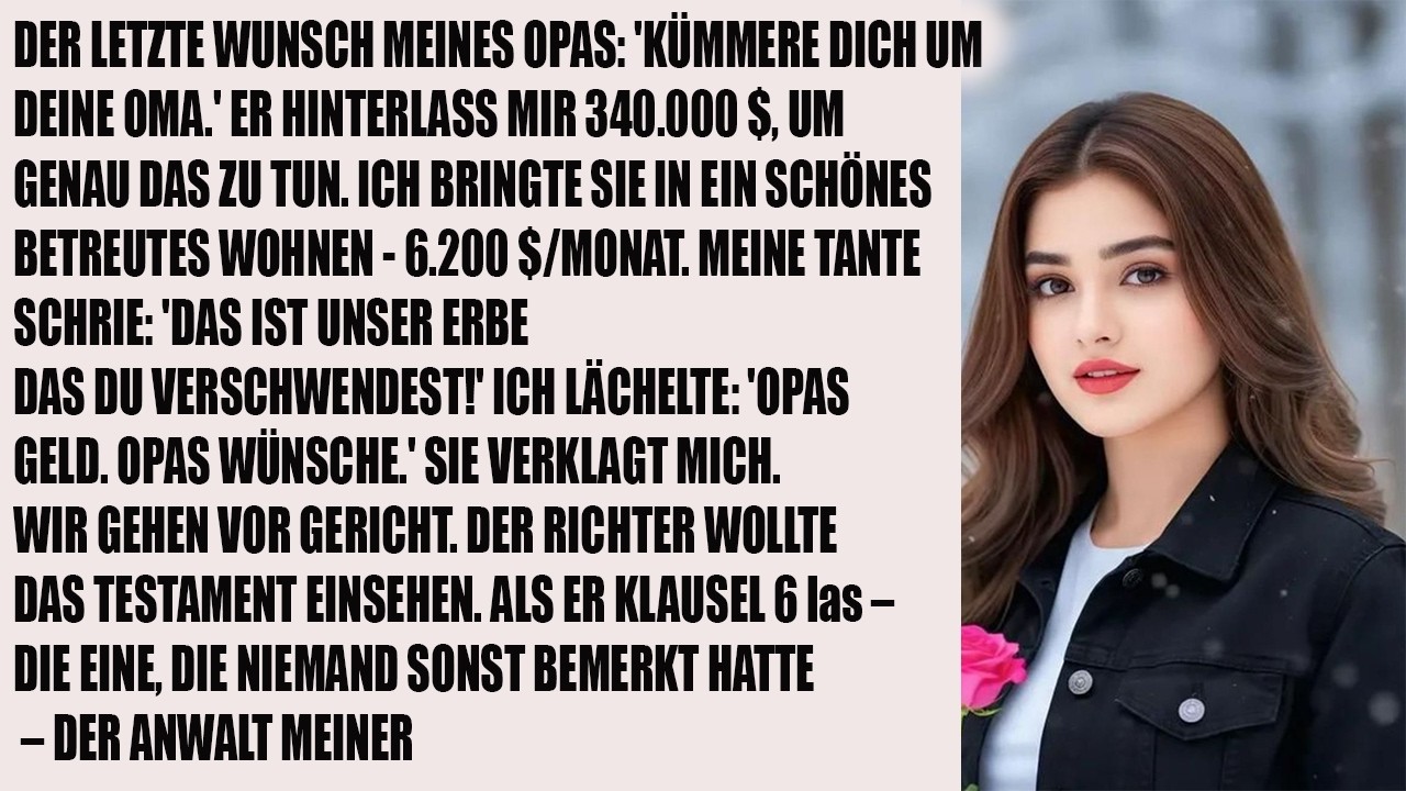Der letzte Wunsch meines Großvaters: Kümmere dich um Oma – $340.000 Vermächtnis