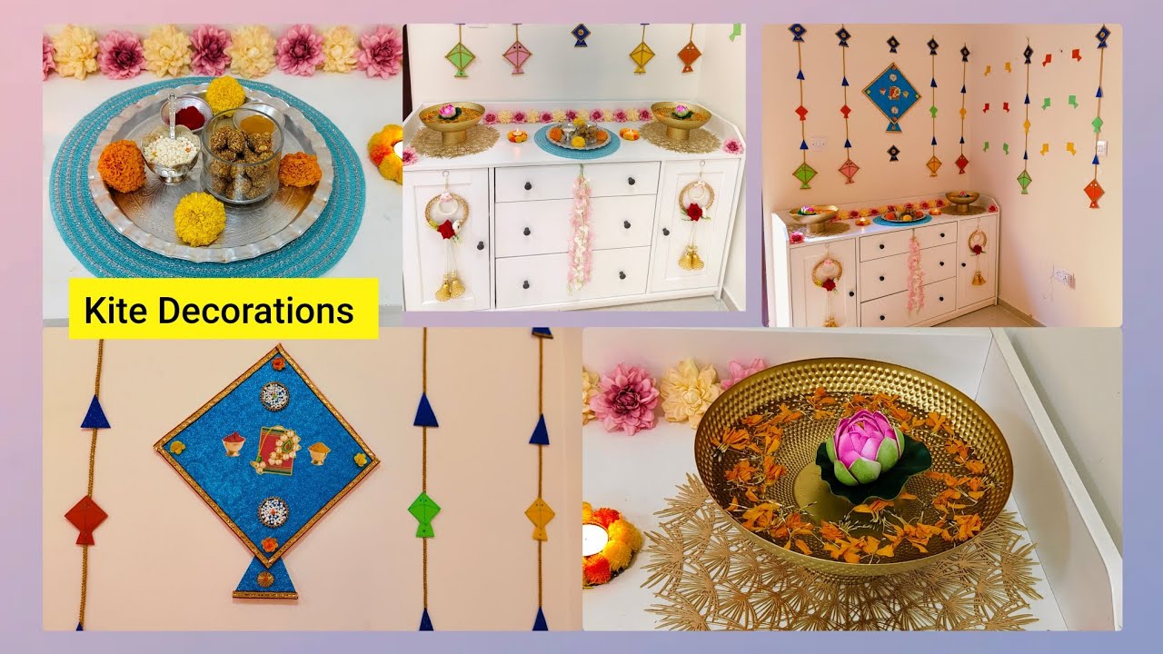 Kite decoration ideas | sankranti decoration Ideas | #@Sujata's Art | paper kite| kite making| DIY