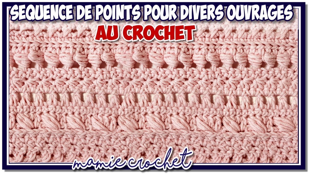 How to make different stitch sequences in crochet for clothes, blankets etc. Step by step