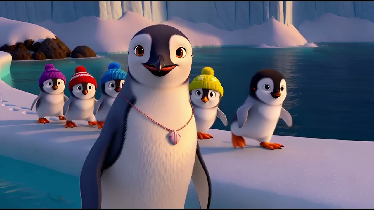 Five Little Penguins  Kids Nursery Rhyme1080p