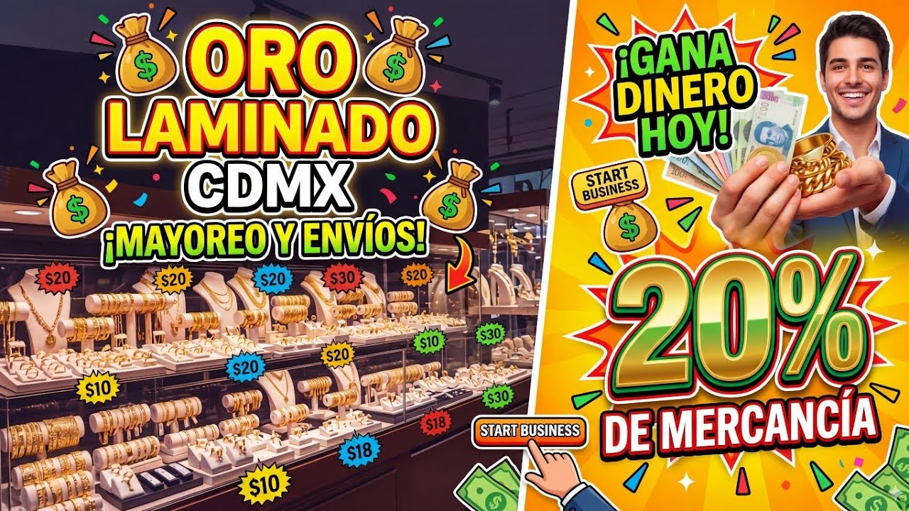 💎 Oro Laminado económico en CDMX | Te regalan el 20% de tu compra 