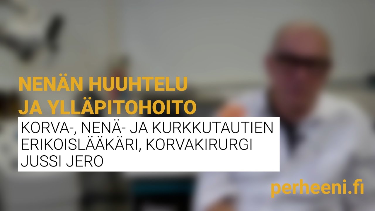 Nenän huuhtelu ja ylläpitohoito