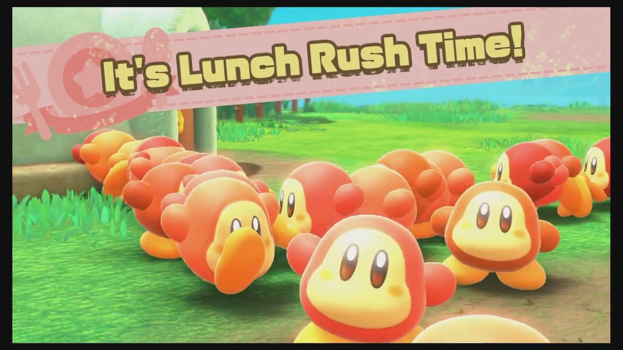 Kirby Forgotten land - playing in the Waddle Dee town