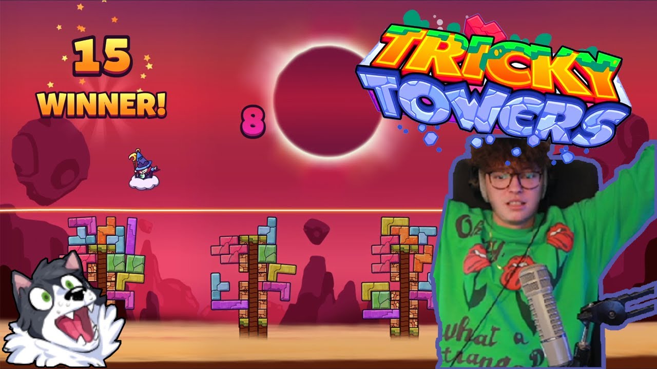 Destroying Steve's enthusiasm in Tricky Towers. (it's just tetris)