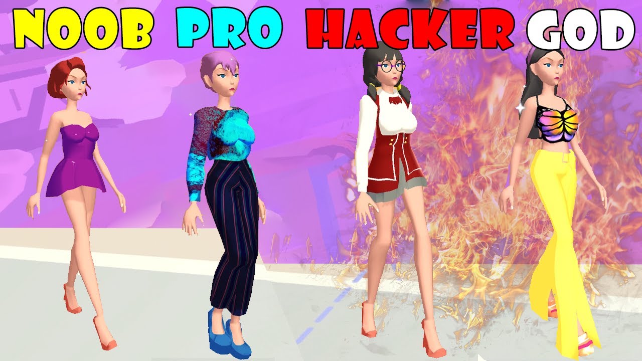 NOOB vs PRO vs HACKER vs GOD - Fashion Battle girl game