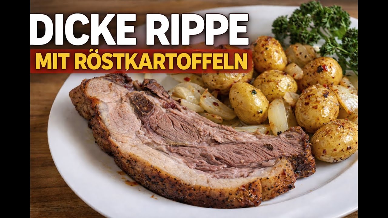 Dicke Rippe mit Röstkartoffeln. Hausmannskost vom Feinsten ❤️🧑🏼‍🍳👋