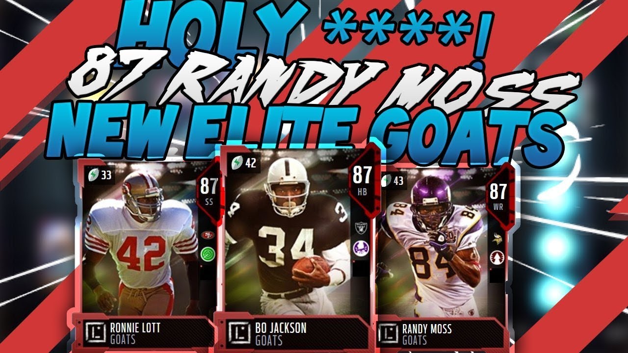 OMFG! 90 Speed Legend Randy Moss! New Elite Legend GOAT Sets! Madden 18 Ultimate Team