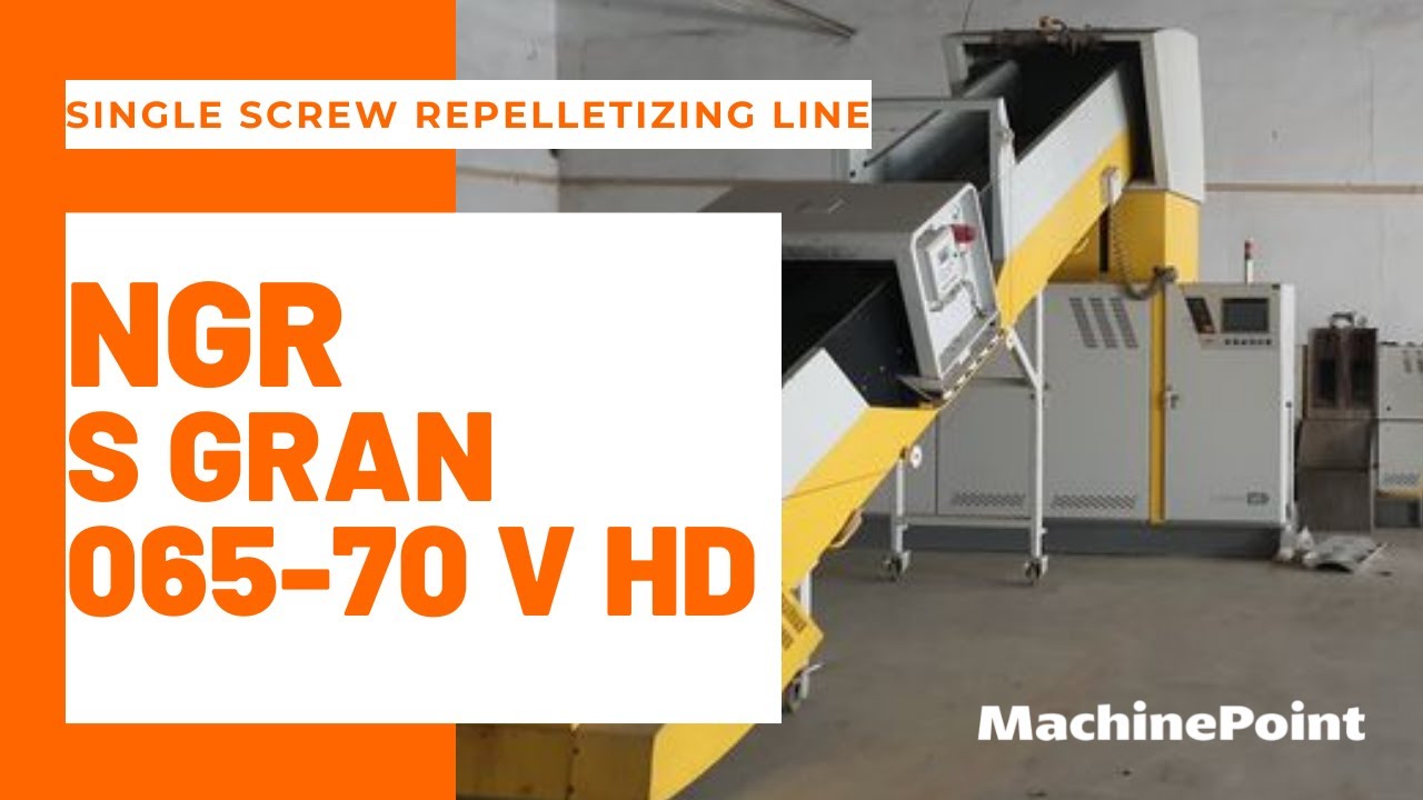 NGR S GRAN 065-70 V HD Single screw repelletizing line | NGR Machines
