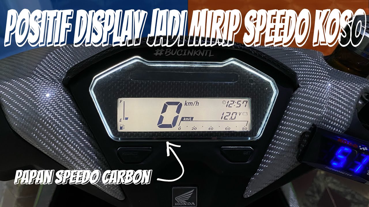 Tampil Lebih Mewah Dengan Warna Hitam Putih + Carbon | Custom Speedometer vario
