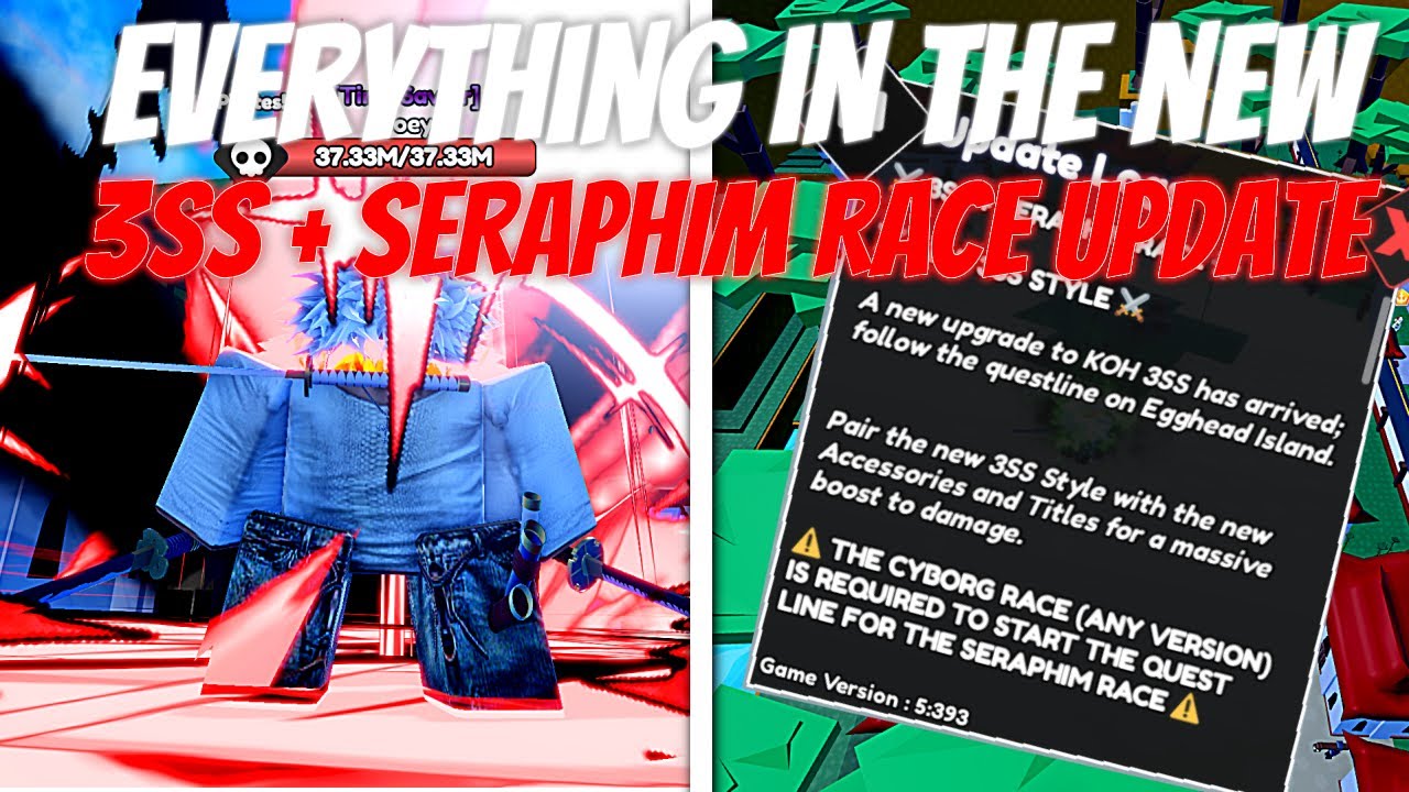 NEW 3SS + SERAPHIM RACE UPDATE (  One Fruit Simulator)