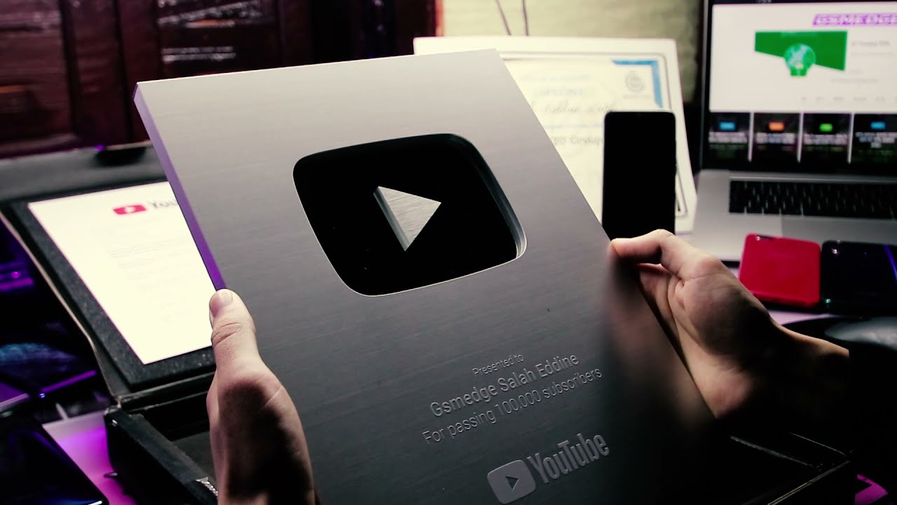 100k Youtube Award Gsmedge Thanks For All My Subscribers