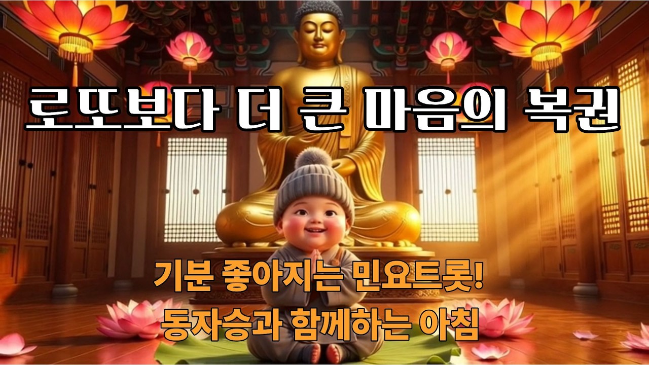 👶기분 좋아지는 민요트롯! 동자승과 함께하는 아침 ㅣ🌸 #찬불가 #트롯찬불가 #민요트롯 #불교음악 #동자승 #사찰음악 #신곡찬불가