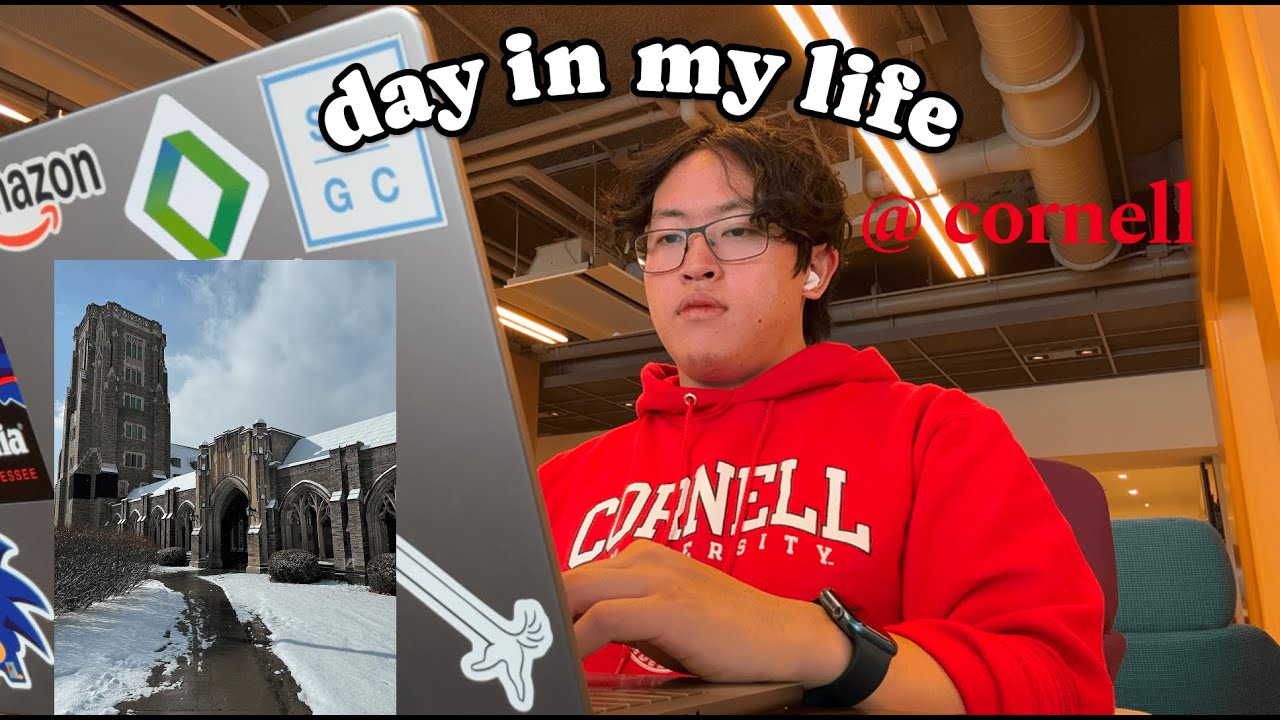 DAY IN MY LIFE @ CORNELL 🧸 | winter season, final exams, pieces of advice