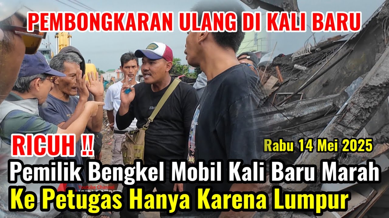 RICUH‼️PEMILIK BENGKEL MOBIL KALI BARU TAMBUN SELATAN MARAH KE PETUGAS HANYA KARENA LUMPUR