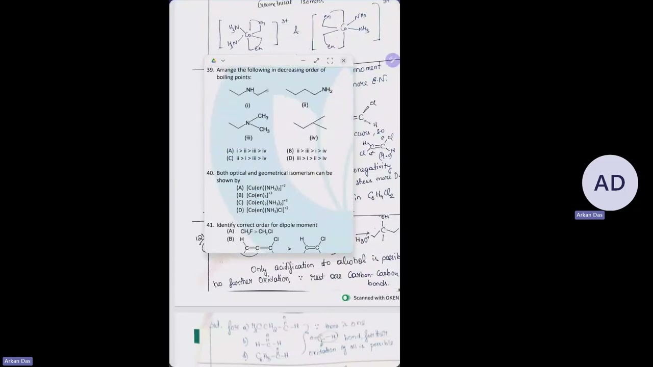 12 JEE MAIN MOCK TEST 05 CHEMISTRY SOLUTION