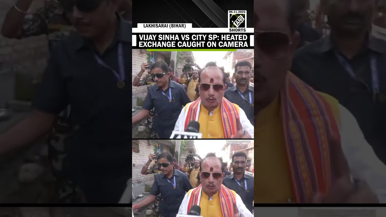 Bihar Deputy CM Vs Lakhisarai SP: Heated exchange caught on cam after Vijay Sinha&rsquo;s convoy attacked