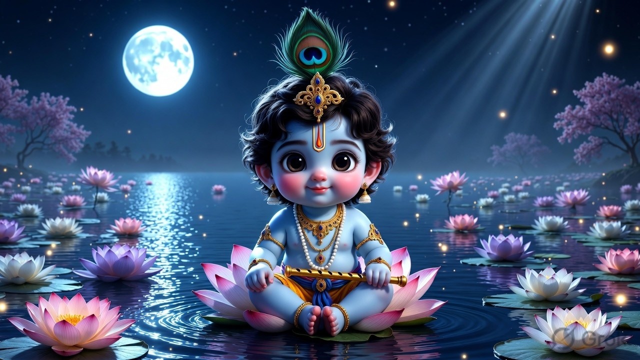 Achyutam Keshavam Krishna Damodaram अच्युतम केशवम | Popular Little Krishna Bhajan