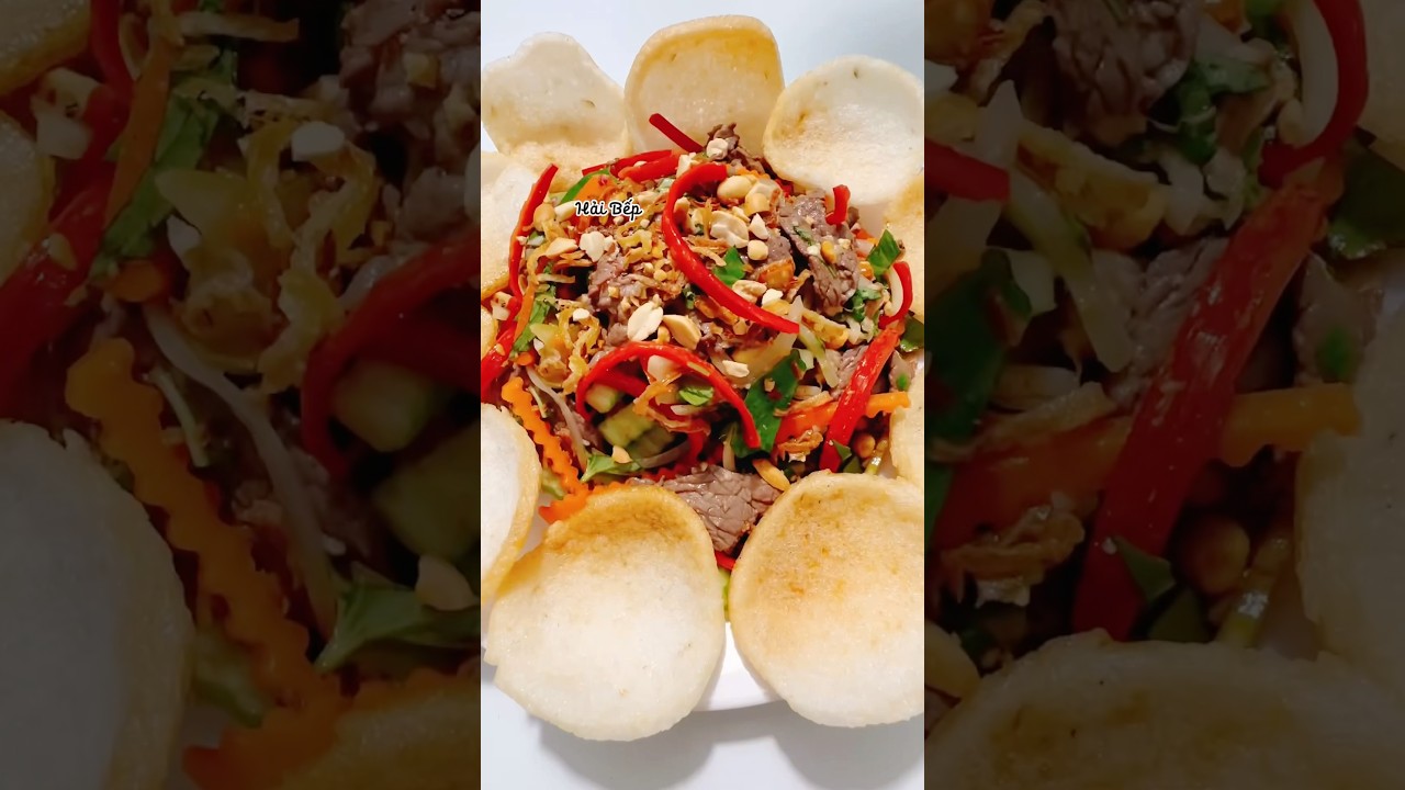 Trộn Gỏi B&ograve; B&oacute;p Thấu cực ngon tại nh&agrave;.#food #monngon