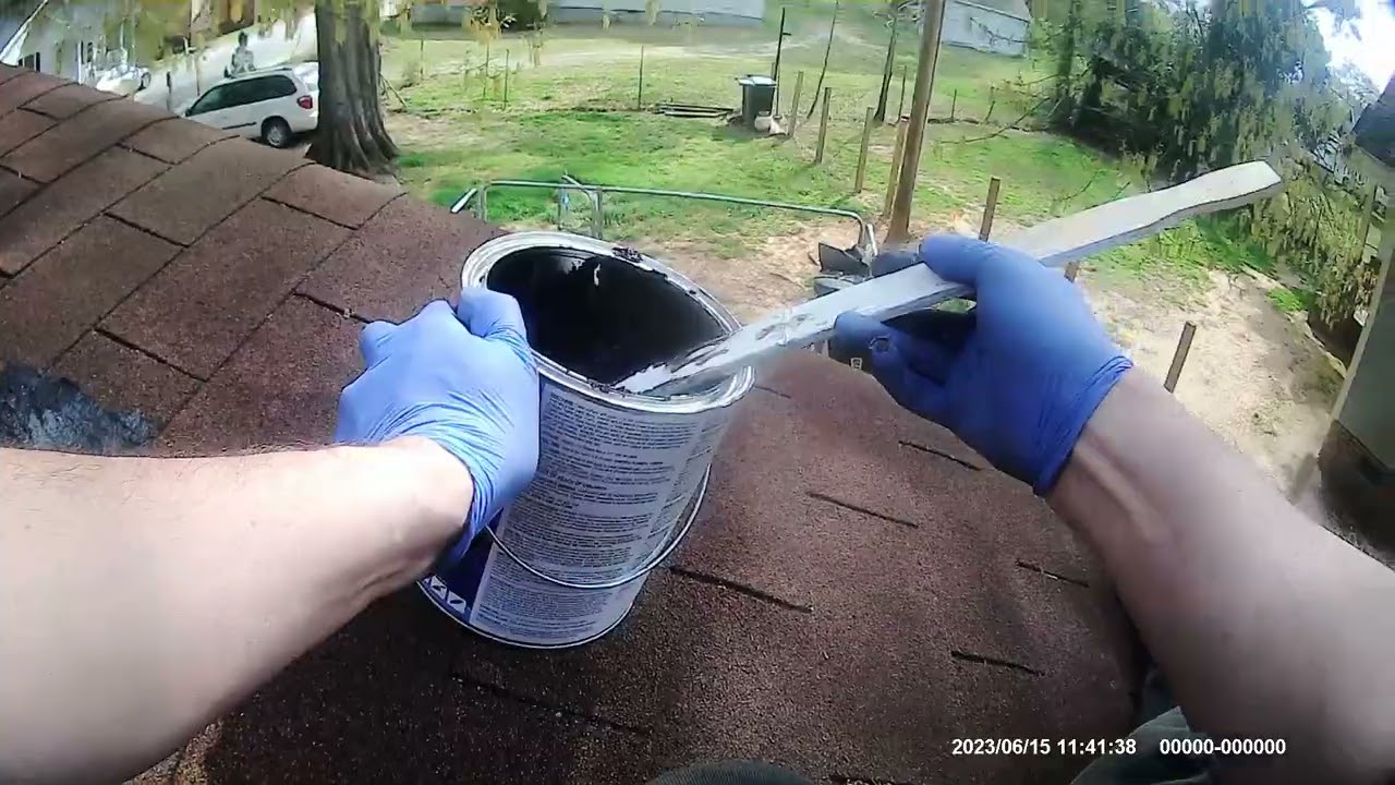 working on roof...