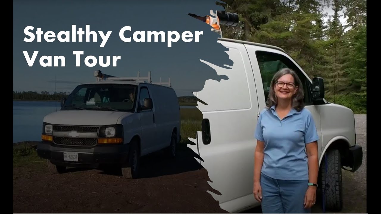Van Life tour: Stealthy Chevy Van conversion for retired couple.