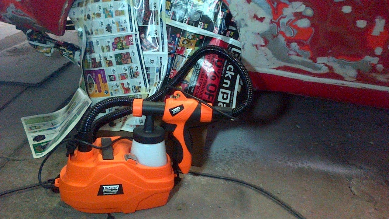 How to Spray paint my car with electric spray gun  Schultz Power tools   Please like and subscribe