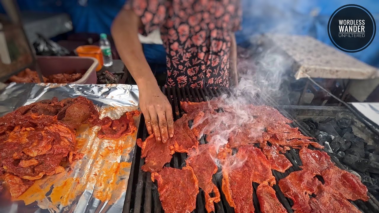 Sizzling Street Meat Grill🔥 EPIC Street Food Cooking (No Talking)