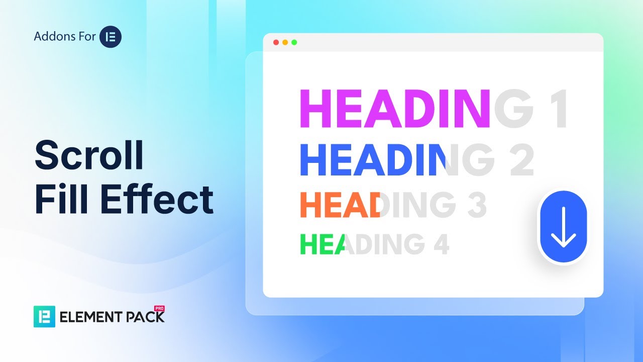 Эффект заливки при прокрутке в Element Pack Pro | Анимация текста при прокрутке с помощью Element...