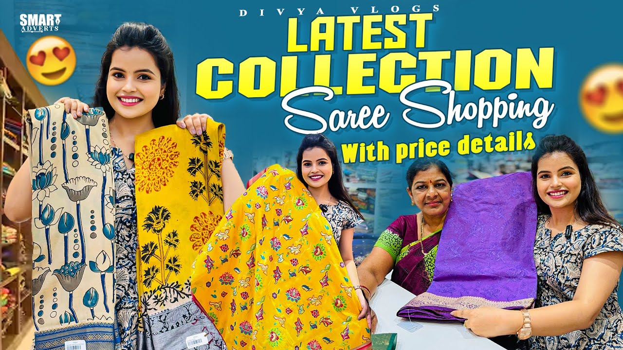 Latest Saree Collection Shopping || wholesale sarees With Affordable price || Divya Vlogs