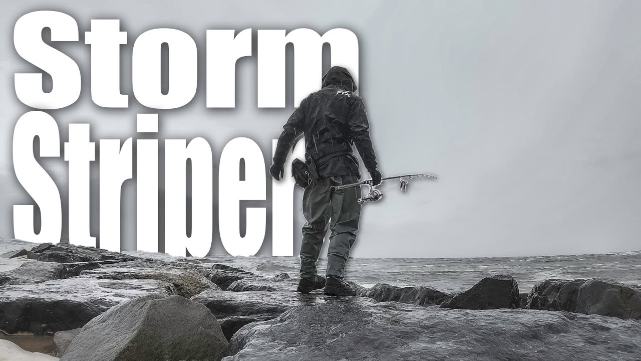 Fall Run Nor'Easter Storm Striped Bass - Long Island Surf Fishing - Smooch and Release